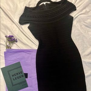 Black Herve Leger dress in great condition!